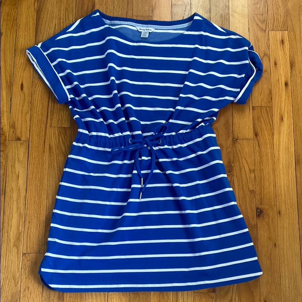 Tommy Bahama Blue and White Striped dress